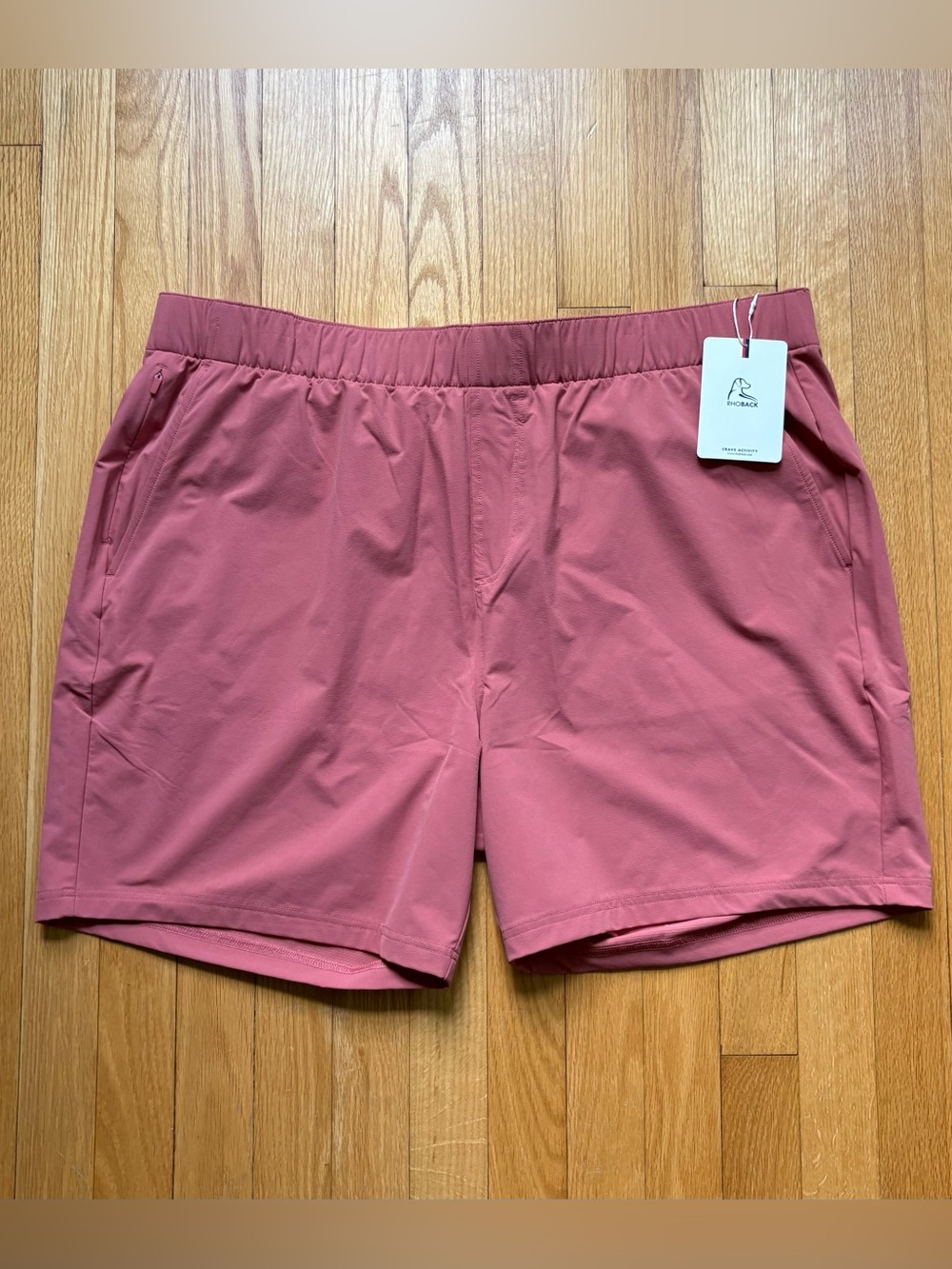 NWT Rhoback Men's Performance Everyday Shorts 3XL XXXL Rogue Red NEW
